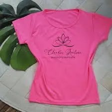Camiseta Baby Look Branca ou Rosa  - Massoterapia/Massoterapeuta Personalizada Com Seu Nome e Profissão | Estamparia Carneiro
