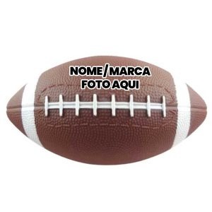 Bola de futebol americano Personalizado com nome marca logotipo empresa foto arte frase personalizada